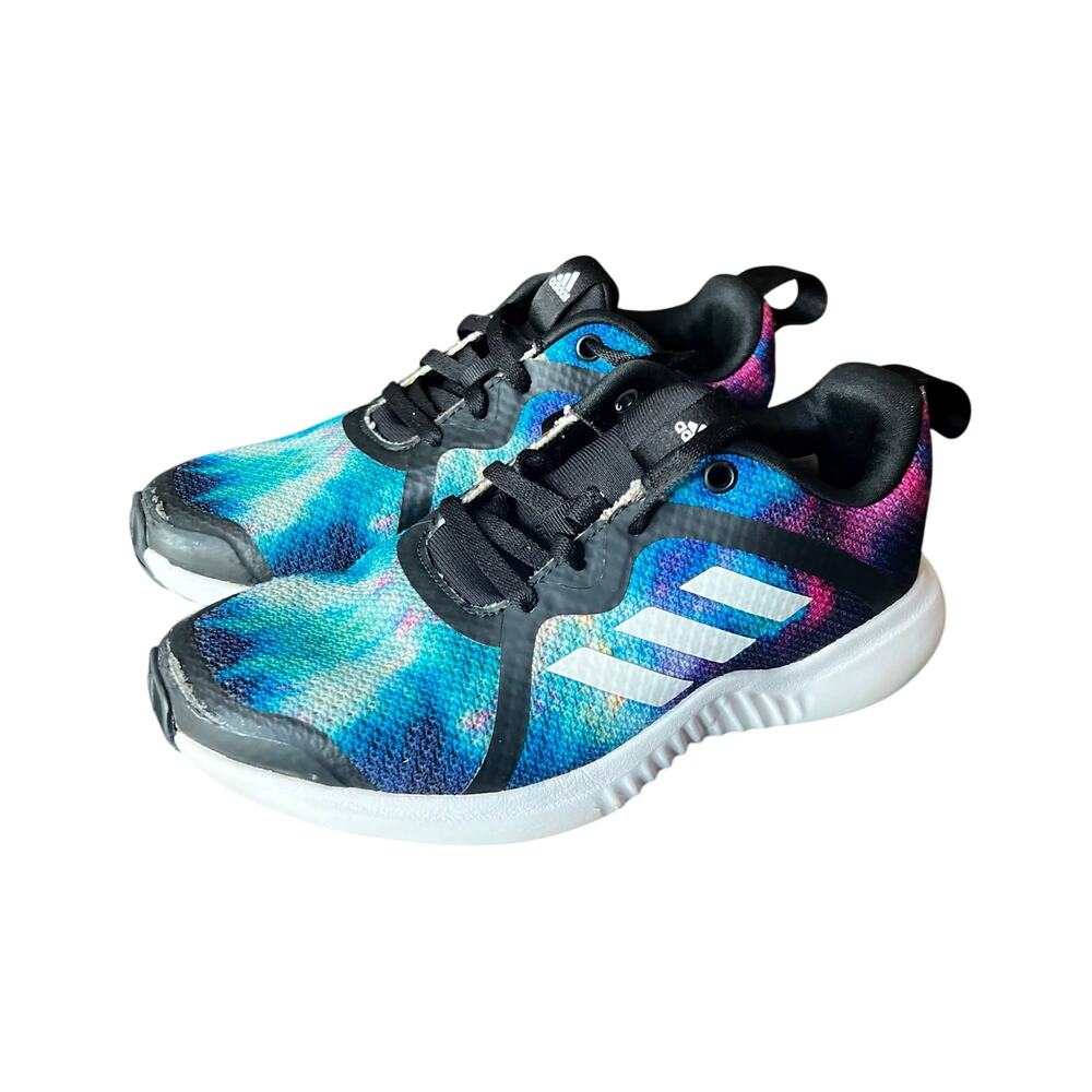 Adidas Size 2.5 Girls Sneakers Multicolor Lace Up Athletic Shoes